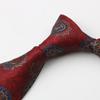 High-End Pattern Tie Men'S Printed Burgundy Imitation Silk Business Banquet Wedding Groom Hand Tie Cashew Fruit Hand Style
