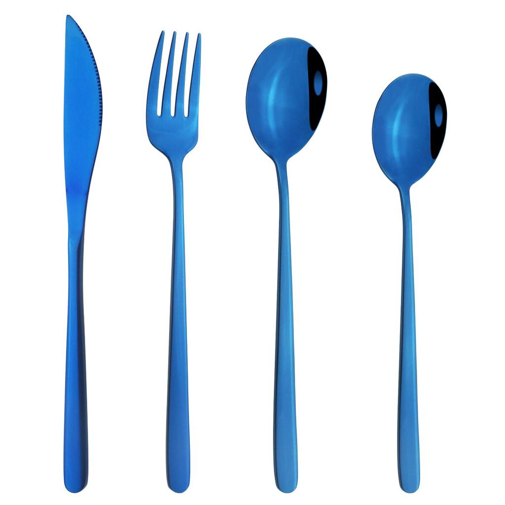 4Pcs/Set Knife Fork Spoon Dinnerware Cutlery Set 304 Stainless Steel Tableware Flatware Set Black Gold Set Kitchen Dining Silverware Set