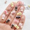 50Pcs Cute Cartoon Mini Colorful Little Fish Series Nail Art Resin Designer Charms DIY Craft For Nail 3D Decorations Jewelry