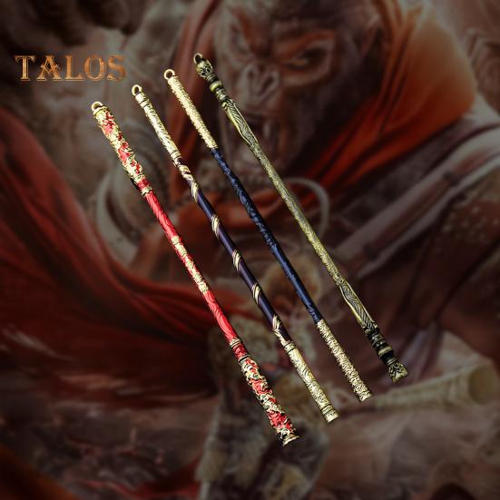 4 Teile/satz Wukong Goldene Knüppel Rake Staff Kit Geschnitzte Reise in den Westen Charakter Waffe Ruyi Jingu Bang Monkey King Bar Golden Hoop Stick Modell