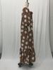 European American Style Off Shoulder Polka Dot Bohemian Maxi Dress