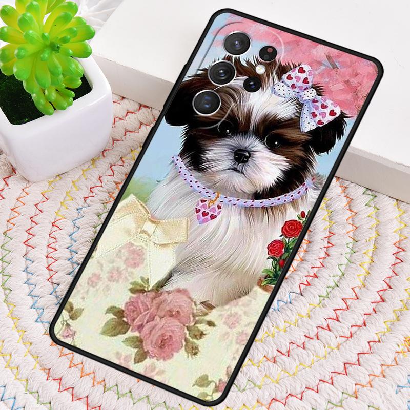 Cartoon Shih Tzu Dog Phone Case for Samsung Galaxy Note 10 Pro S26 Ultra S23 S24 FE S25 S21 S22 PLUS Shockproof Cove