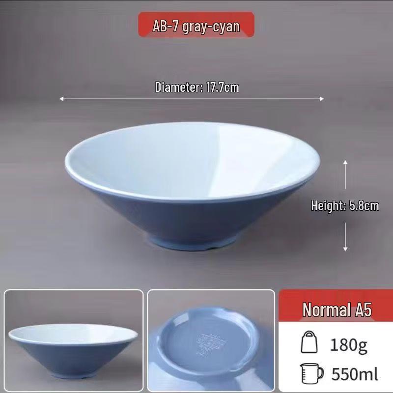 Heerli Commercial Melamine Two-Tone Ramen & Soup Bowl - 10 Pack