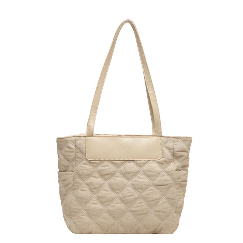 

Осенние и зимние сумки для женщин, сумки-шопперы большой вместимости, повседневные сумки-шопперы, сумки через плечо и подмышки, мягкие сумки из вощеного хлопка для одежды бежевый
