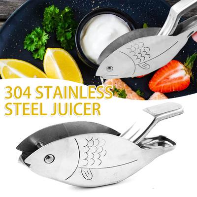 Manual Fish Shaped Lemon Juicers Machine Handheld Stainless Steel Reusable Citrus Fruit Press Squeezer Extractors Kitchen Tools