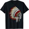 New Limited Native American Indian Chief, Skull Motorcycle T-Shirt