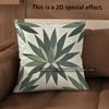 2D Tropical Agave Leaf Print Throw Pillow Covers Pattern Cushion Cover Suitable For Sofa Bedroom Car Pillow Cover