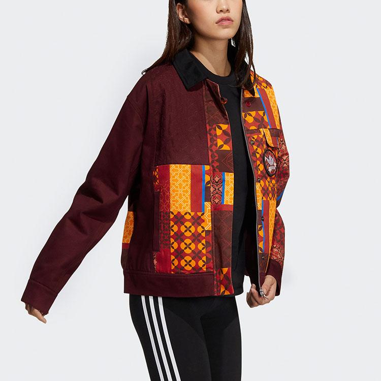 Damenjacke Adidas Originals Pufferjacke Winter Damen Dunkelrot