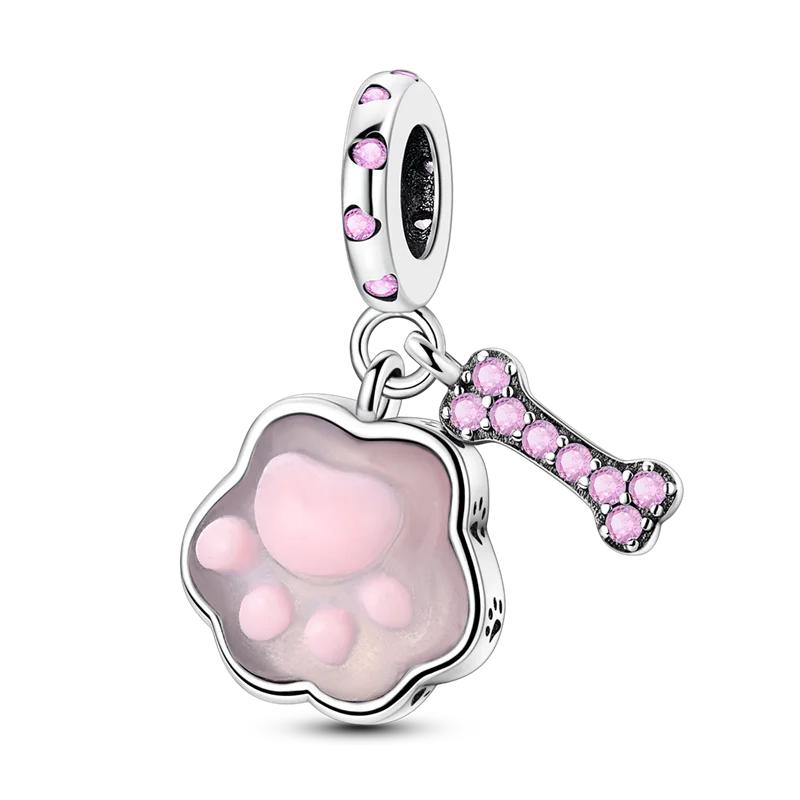 Charms Beads Copper Pink Perfume Bottle Letter Luminous Firefly Tarot Card Beads Fit Diy Bracelets Jewelry