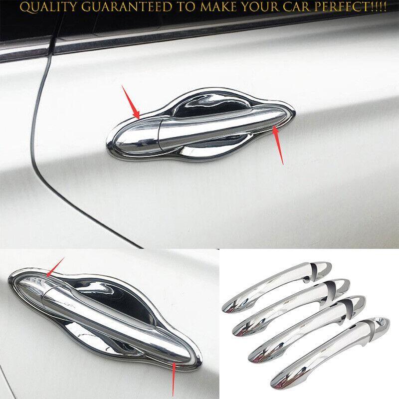 For Hyundai Sonata 2011-2014 Glossy Chrome Exterior Side Door Handle Cover Trim