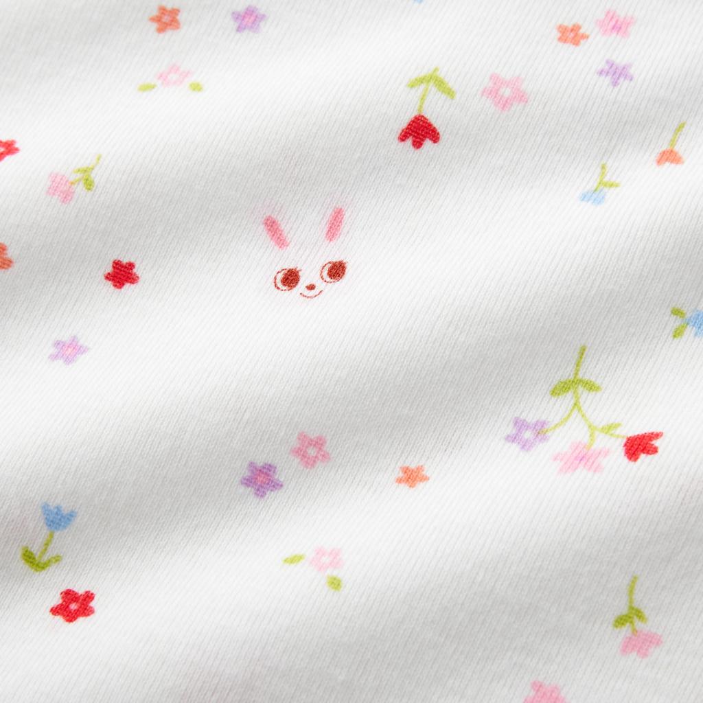 MIKI HOUSE Long Sleeve Baby Undershirt, All-Over Print, 100% Cotton, Made In Japan, for Boys and Girls, Newborns, 70cm, Pink, Size 40-1525-140