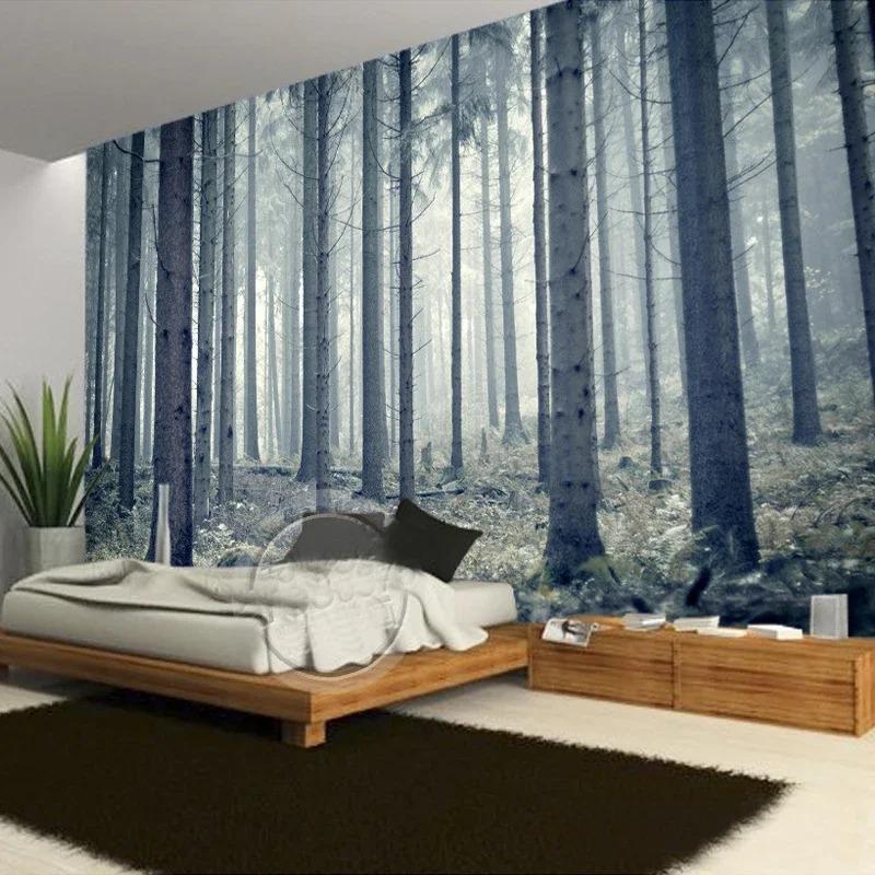 Modern Style Forest Wallpaper Tree 3d Photo Wallpaper Bedroom Living Room Home Decor Nature Wall Mural