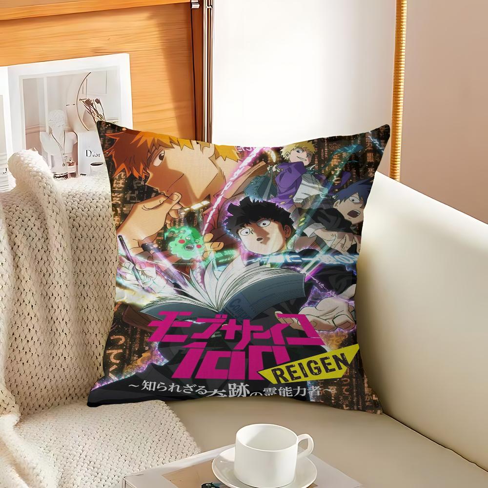Mob Psycho 100 Personalisierte Kissenstaubabdeckung Schlafzimmer Kinder Party Dekoration Kissenbezug Geburtstag Kindergeschenk