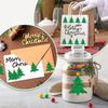 Christmas Tree Sticker Roll,Laser Stamp Sticker,3-color Green Waterproof Self-adhesive Paper,Magazine Decoration,Party Supplies