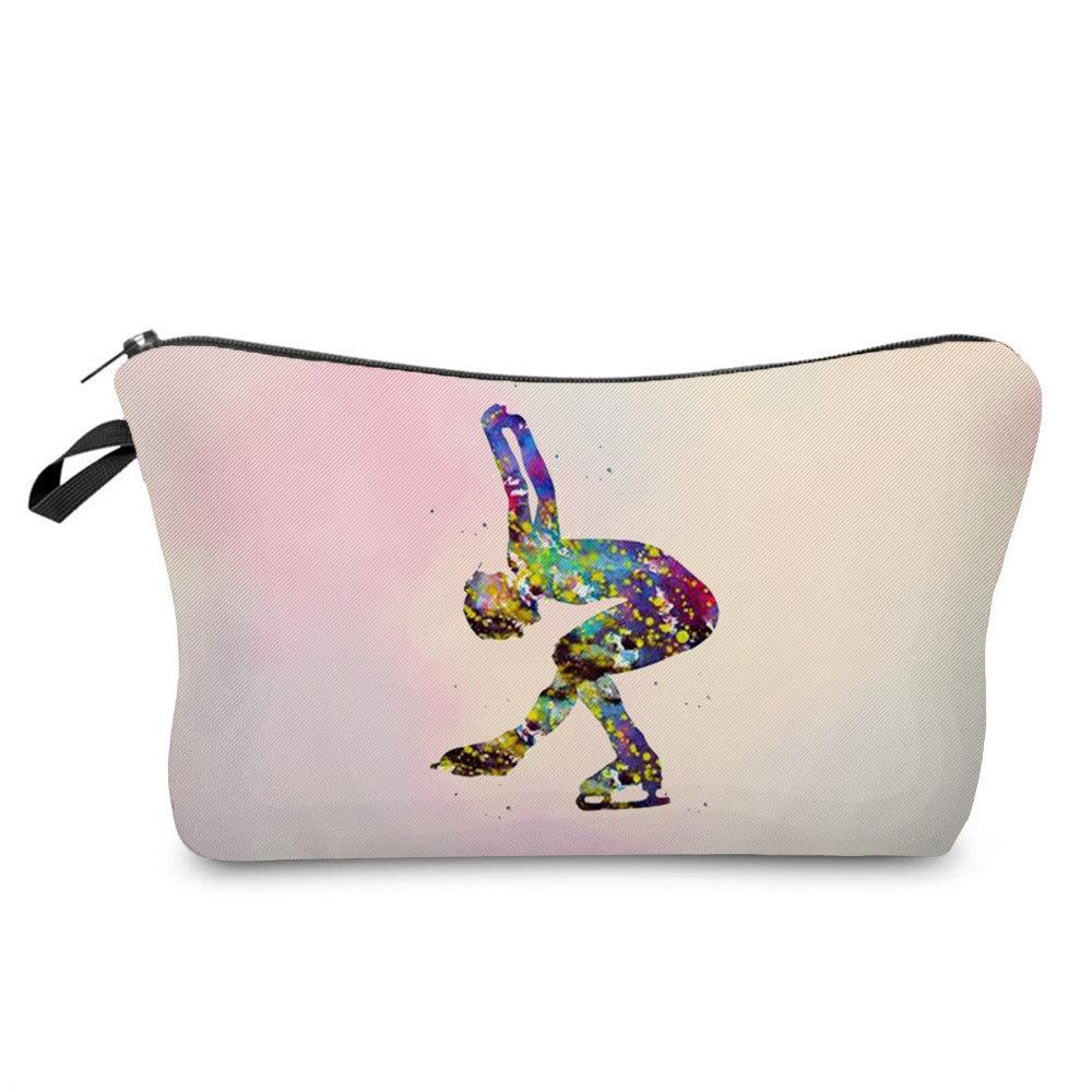 Women Gymnastics Print Cosmetic Bag Toiletries Organize Travel Storage Case  6391 KTB