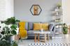 Wooden Wall Clock for the Living Room Loft Hexagon 50cm