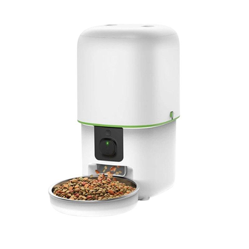 

A84E-1080P HD Камера Автоматическая кормушка для кошек с 5G Wi-Fi Умная кормушка-дозатор корма для домашних кошек и собак белый