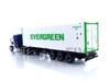 TrueScale Miniatures MINI GT Western Star 49X 40ft Reefer Container Evergreen Left Handle Finished Product 1/64