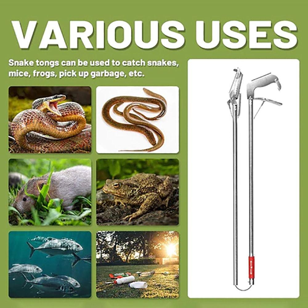 1Pcs Long Handle Snake Tongs Folding Snake Fish Catcher  for Crab Fish Seafood Snake