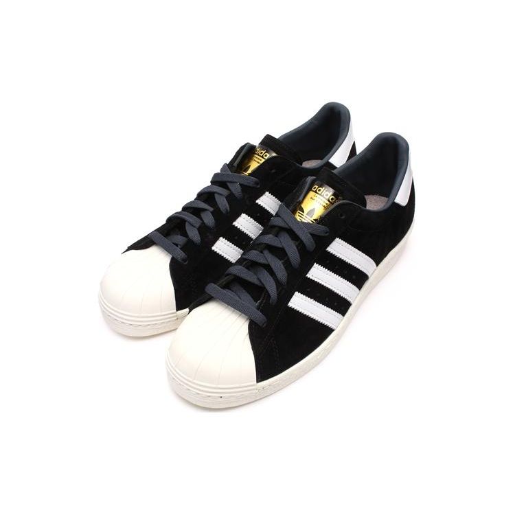 Adidas Superstar 80s Deluxe Suede Men Sneakers Black Core-Black Vintage-White B25961