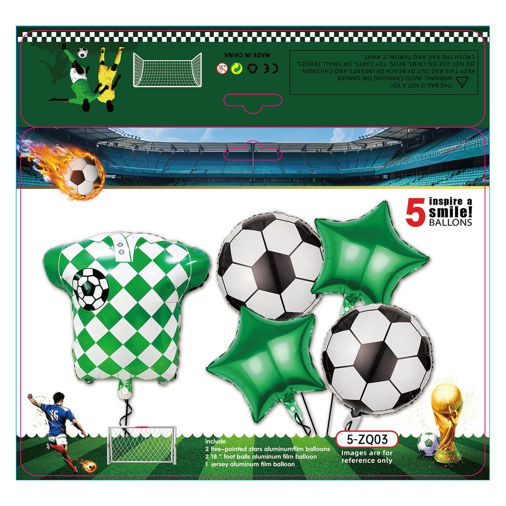 Boys Football Green Balloon Arch Birthday Football Party Decoration World Cup Themed Balloon Set