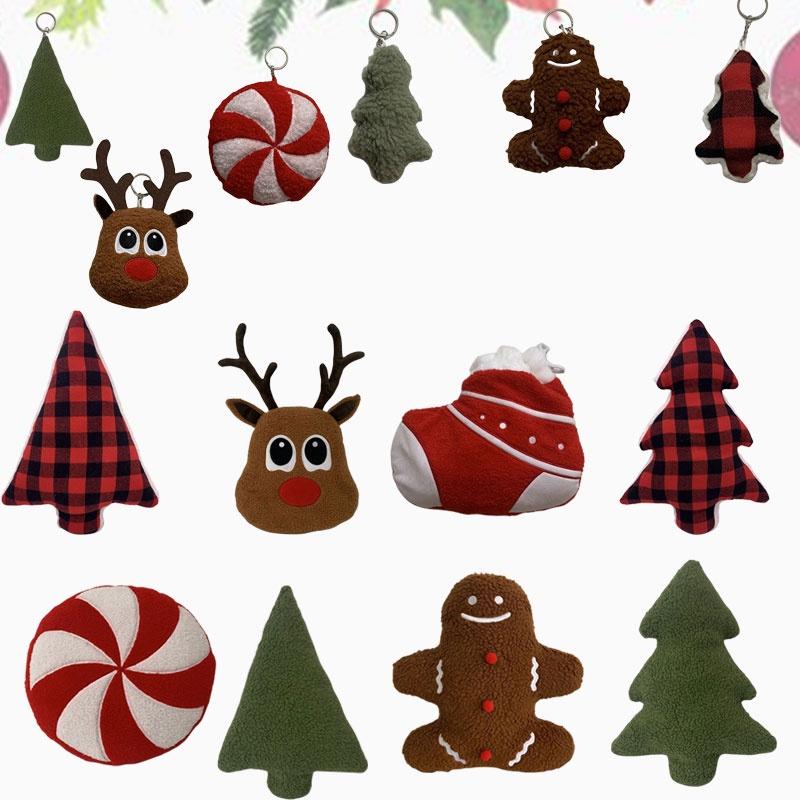 New Christmas Plush Tree Pillow Green Diamond Tree Design 30*21cm 110g