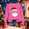 Women's Fashionable Casual Long-Sleeved Christmas Letter Print Crew-Neck Sweatshirt