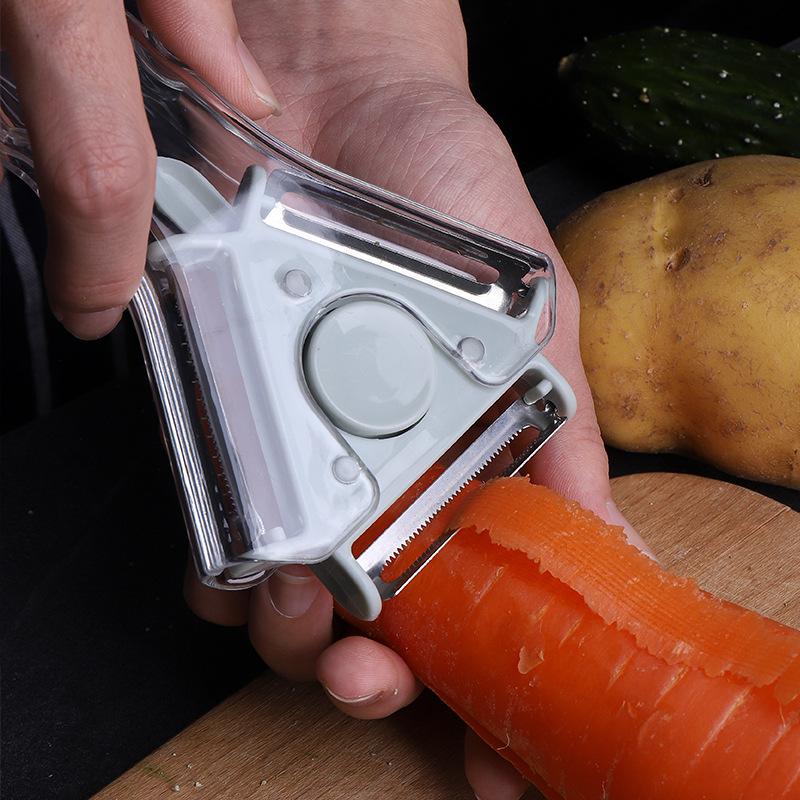 1Pc 3-in-1 Kitchen Rotating Fruit and Vegetable Peeler, Vegetable Cutter, Peeler, Shredder, and Juicer - Holiday Gift