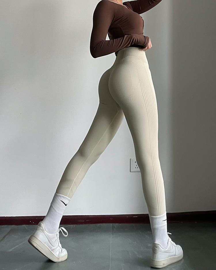 High-Waisted Tummy Control Butt-Lifting Seamless Sports Pants for Women