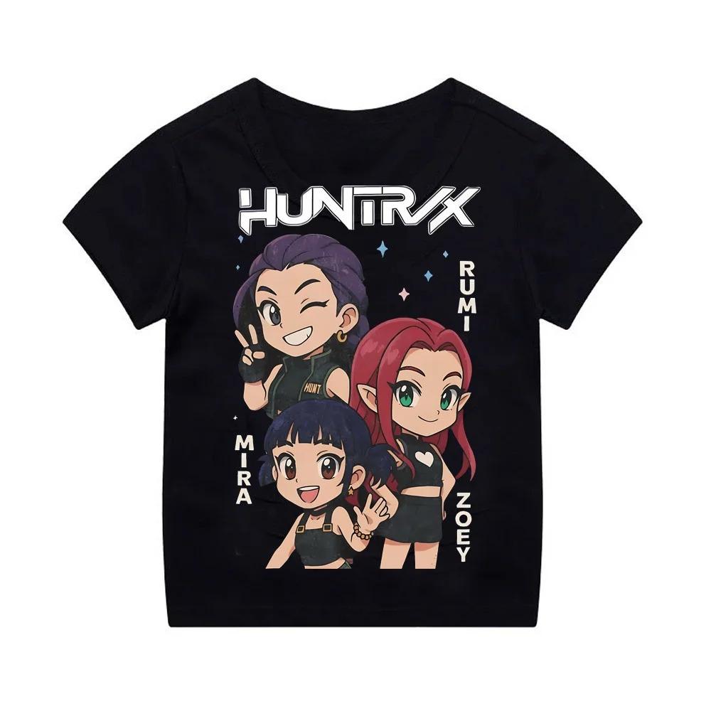 Kpop Demon Hunters Kids T Shirt Huntrix Girl Graphic Tee Zoey Rumi Mira T-Shirt for Boys Girls Cool Toddler Top Gift
