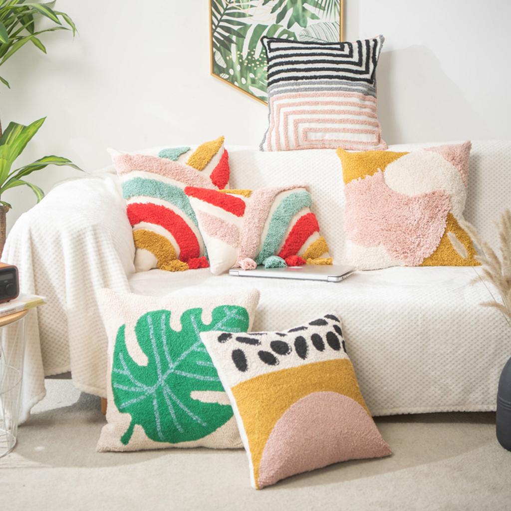 Colorful Pillowcase for Living Room Couch Bedroom Chair Throw Pillow Cover for Sofa Bedroom Car Decorative Pillow Cover