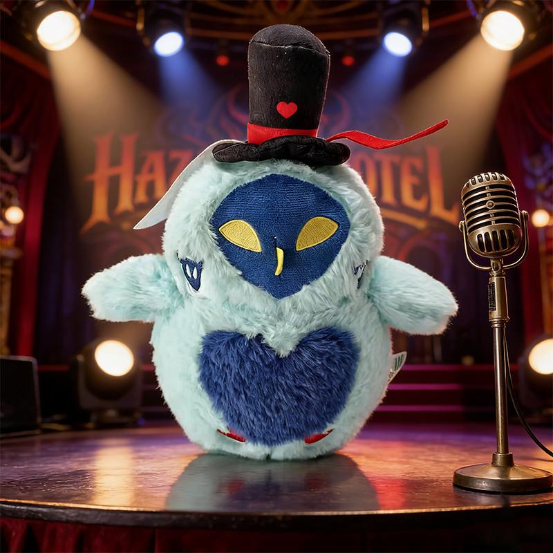 25CM New Anime Hazbin Hotel Hell Alastor The Radio Devil Cat Plush Toy Easter Sunday Cartoon Game Movie Peripheral Fan Kid Gifts