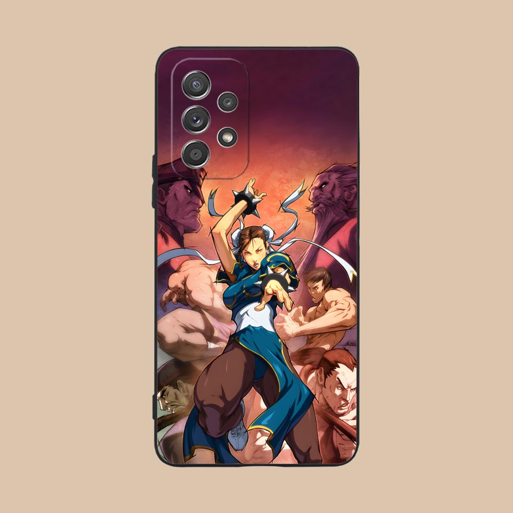 Street Fighter Chunli Phone Case for Samsung Galaxy M55 54 42 35 34 33 32 23 22 15 14 13 12 F55 5G Colorful Cover Cover Pretty