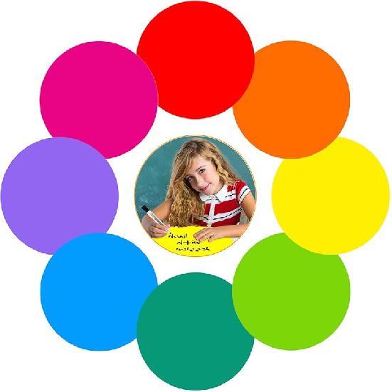 Colorful Dry Erase Dots Circles Whiteboard Marker Removable Stickers Spots Wall Decals for School Classroom Teachers Students Table & Desk, 8 Pack 8 Pack