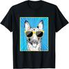 Belgian Malinois Portrait Pop Art Dog with Sunglasses T-Shirt
