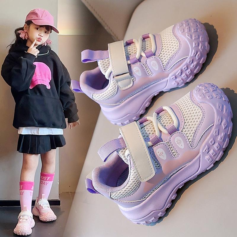 Autumn Student Sports Shoes for Girls, Casual Mesh, Breathable and Lightweight Running Shoes for Boys, Big Kids Shoes
