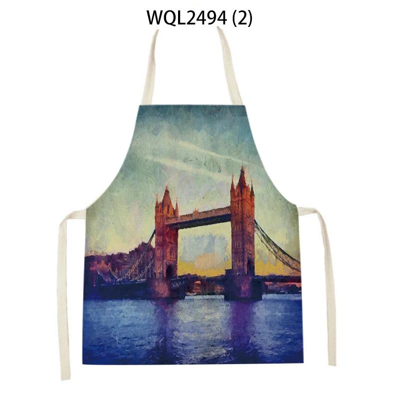 Kitchen Apron for Women Mountain Forest Scenery Adult Kids Cooking Apron Household Cleaning Supplies Pinafore Sleeveless Aprons