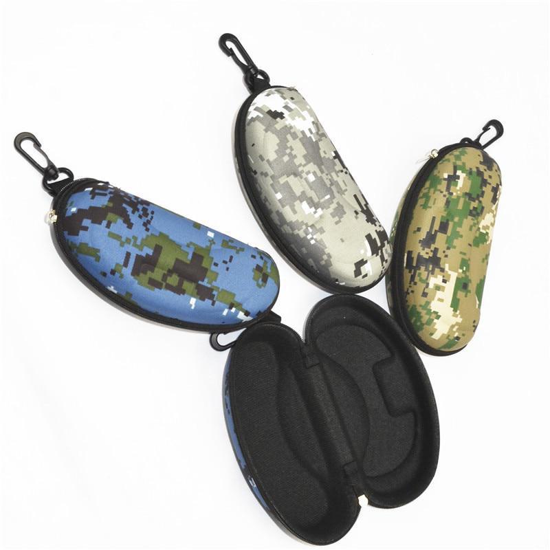 1Pc Camouflage Spectacle Case Sunglasses Case Zipper Spectacle Case Compressive Soft Package Sheet Spectacle Case