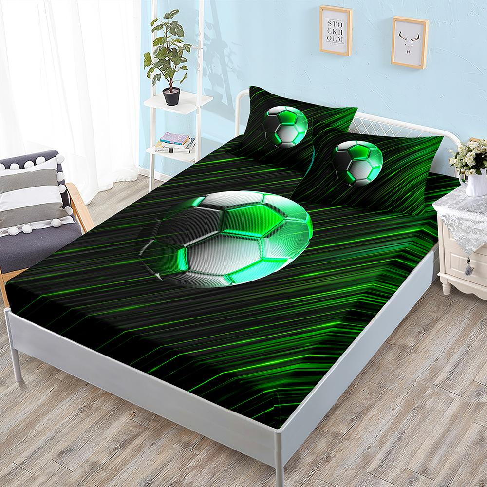 Three-Piece Mattress, Mattress Cover, Basketball, Baseball, Sports Decoration, Mattress Protective Cover.