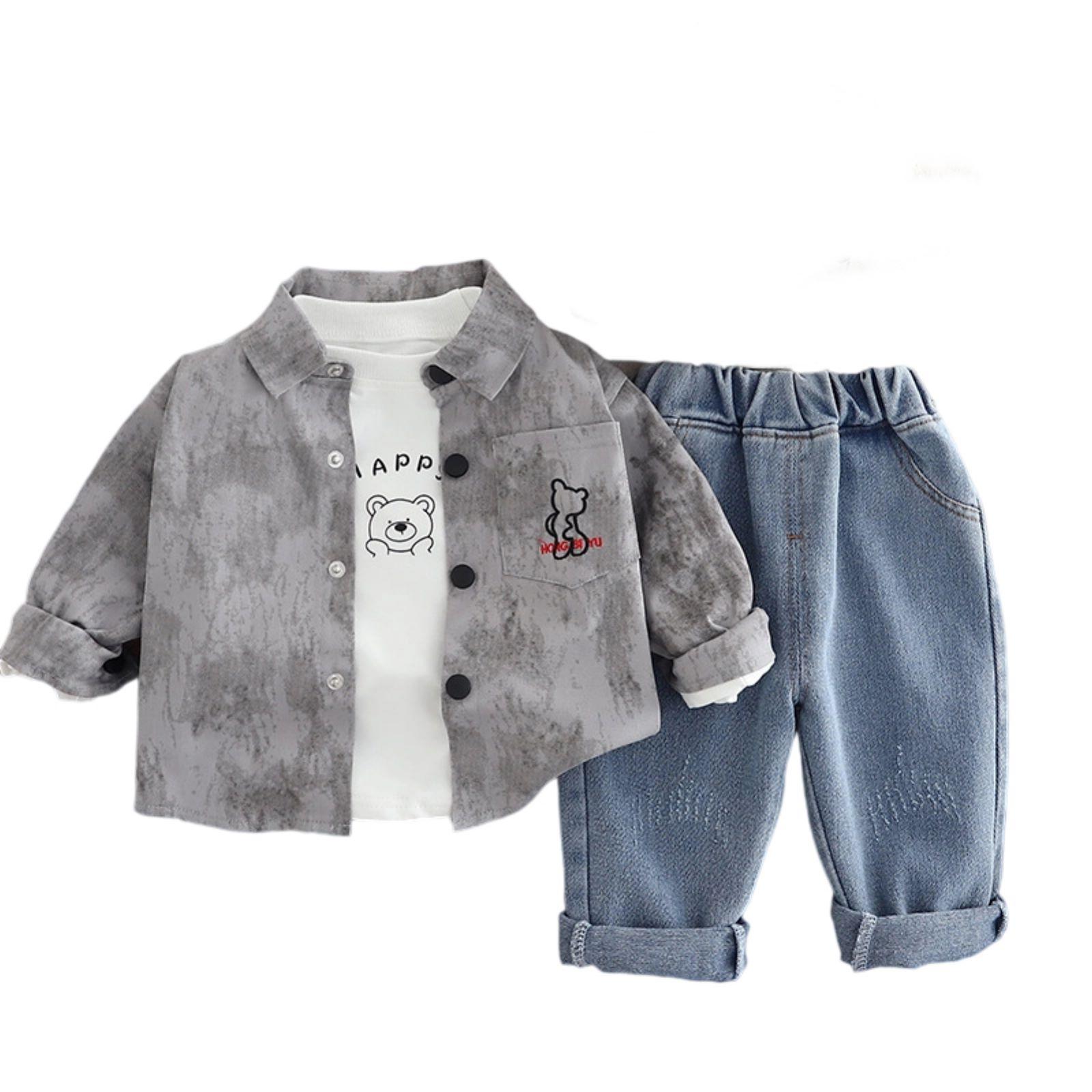 

Детский повседневный комплект с длинным рукавом, удобные наряды для повседневной носки 90