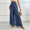 Spring and Autumn Women's Pants Trousers Casual Pants Elastic Waist Wide Leg Pants