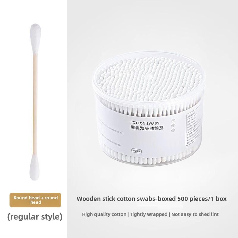 Ватные палочки для чистки ушей, Ватные палочки для макияжа, Одноразовые ватные палочки для дома, Ватные палочки с заостренным концом, Двусторонние ватные палочки Double round head