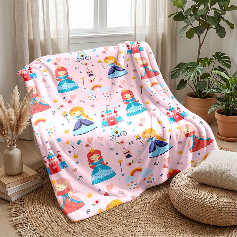 Fairy Rainbow Magic Theme blanket Lightweight Warm Flannel Blanket Decorative Throw Blanket for Home Decoration