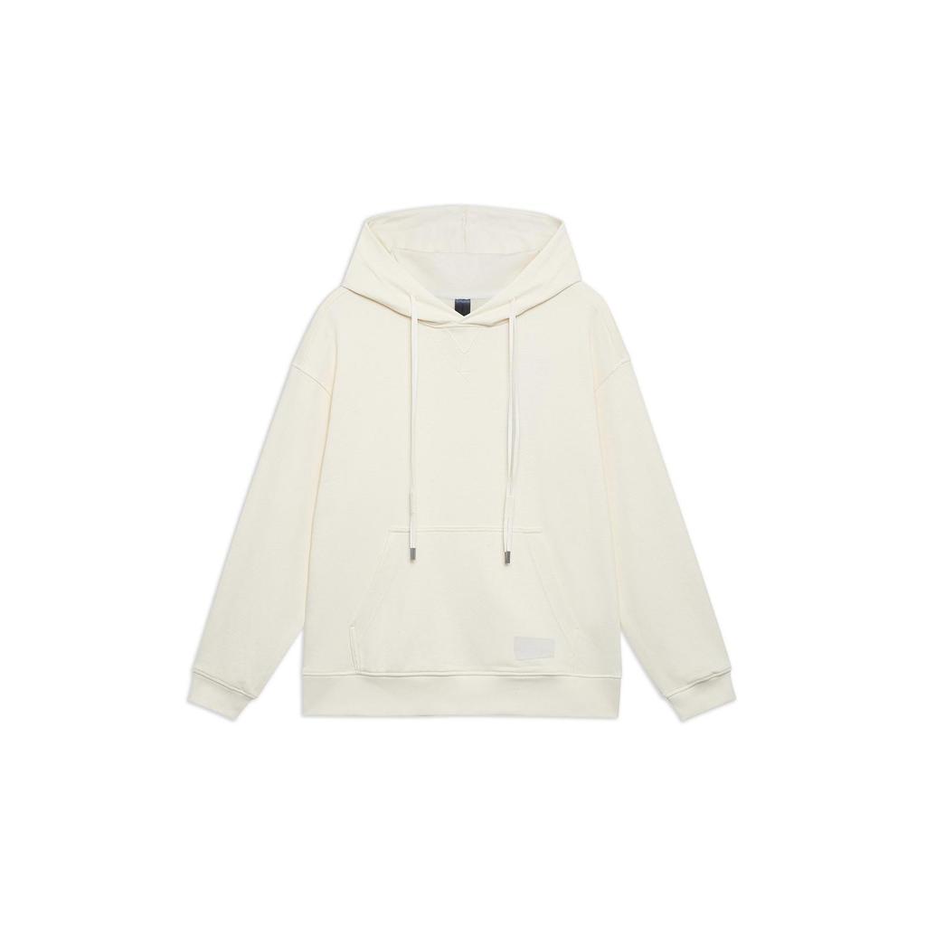 Li Ning Sweatshirts Unisex Papyrus White Hooded Moderate Regular AWDT193-2