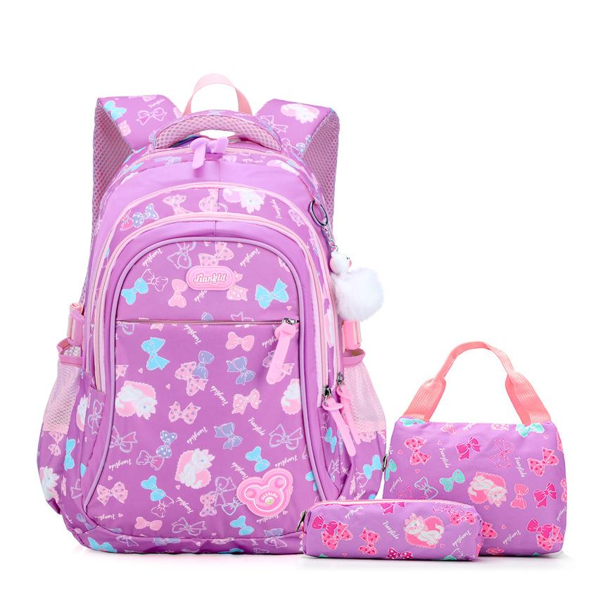 Nieuwe Schooltas voor Basisschoolleerlingen Om de Belasting te Verminderen en de Ruggengraat te Beschermen en Waterspatten te Voorkomen Koreaanse Kinderrugzak
