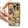 Cartoon Butter Toast Bear Applicable Apple 17Promax Mobile Phone Case IP16 Drum Air Cushion 15 Internet celebrities 14 Soft