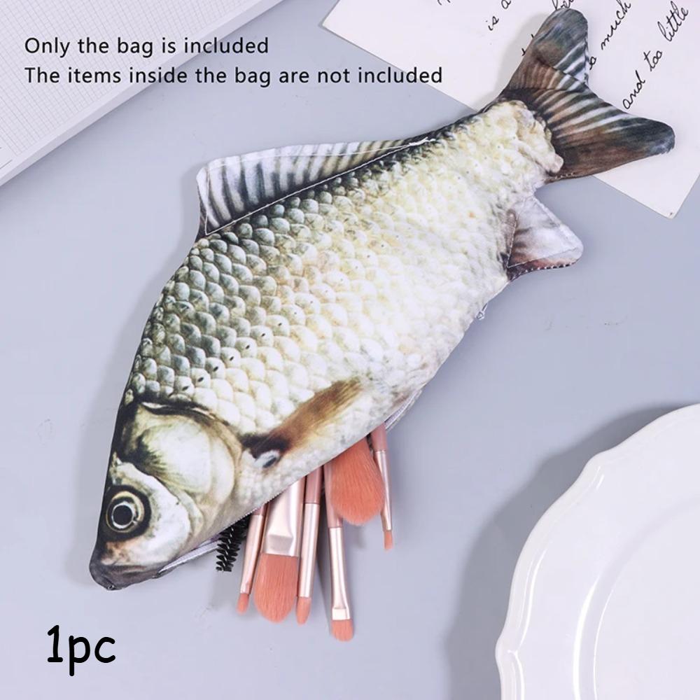

Adorable Realistic Carp Pencil Case – Functional Zipper Pouch for Pens or Cosmetics, Uses for School & Daily Carry