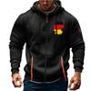 Herren Sport Casual Hoodie Hoodie Cardigan Reißverschluss Multi-Pocket Hoodie Mantel