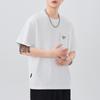 Short-sleeved T-shirt for Men's Summer New Embroidery 230g Heavy Round Neck Five-point Sleeve T-shirt Casual