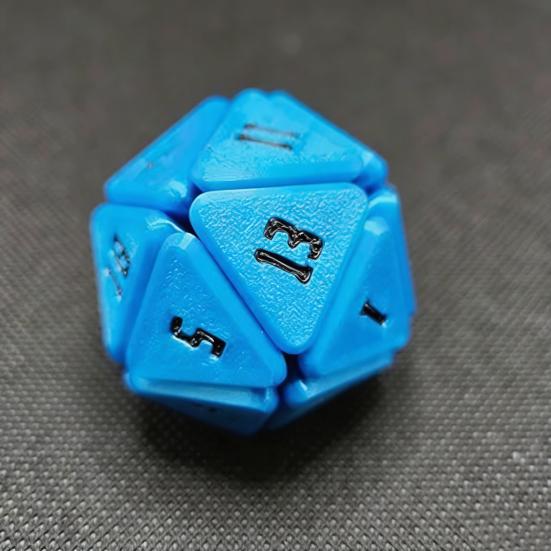 3D Printed D20 Dice Toy Stress Anxiety Relief Dice Fidget Toy Portable Travel Multi-side